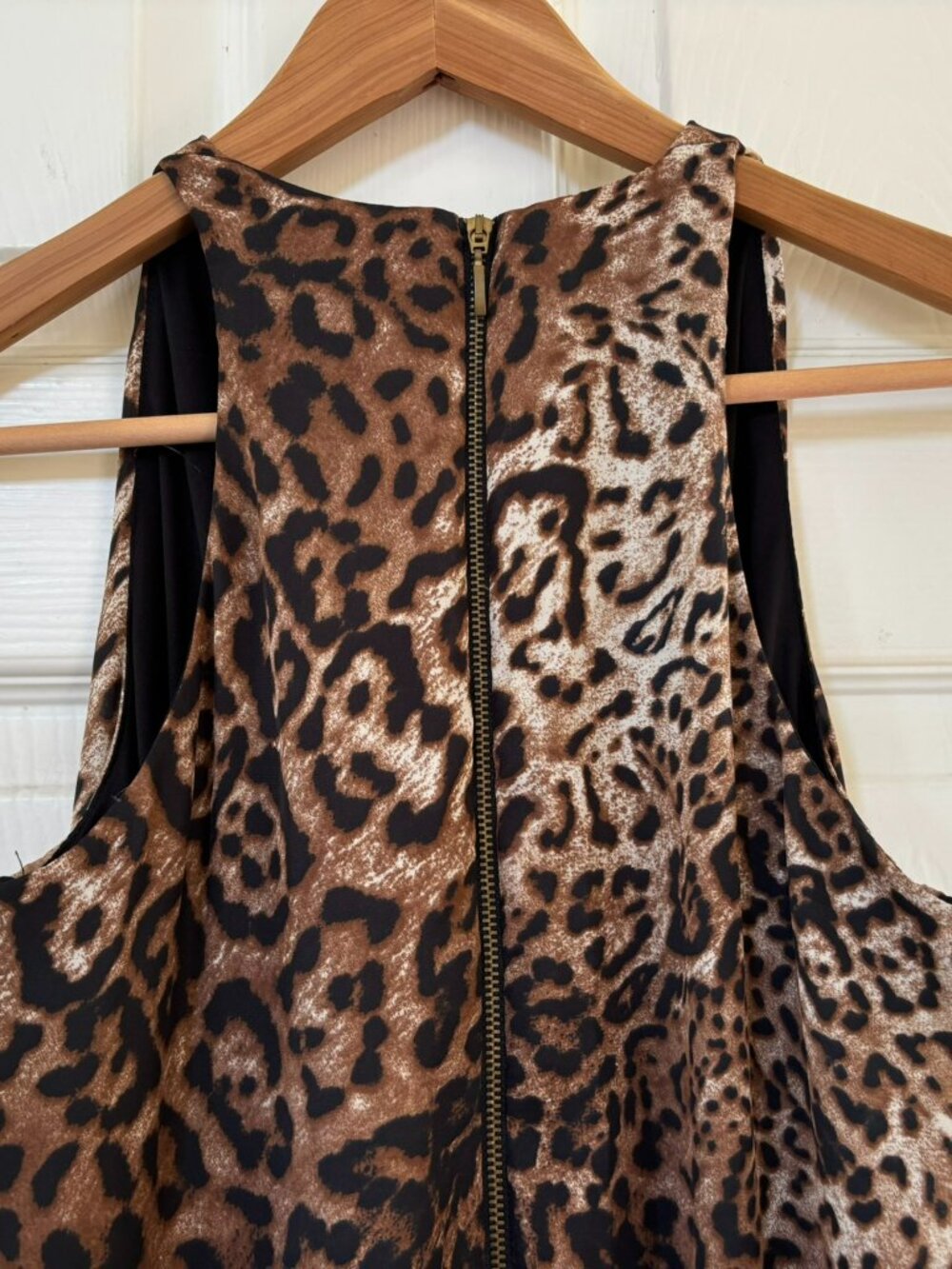 Zara Leopard Cheetah Animal Print Sleeveless Mini Shift Dress Small - Picture 4 of 8